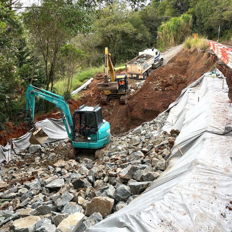 Rockfill at Policeman Spur Road